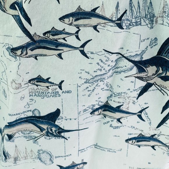 Monte Carlo Men’s Shirt Fishing South Atlantic Hawaiian Aloha Pattern S (34-36) - Picture 6 of 9